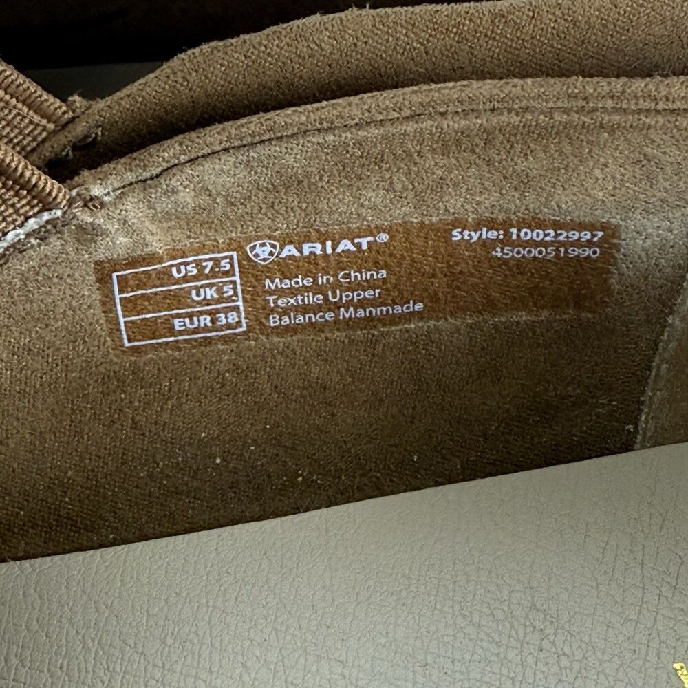 Ariat Unbridled Isabella Slip On Platform Sneaker Shoe Brown 7.5 - Picture 7 of 13